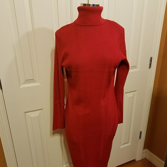 Spense XL red knit women's dress - Picture 7 of 8